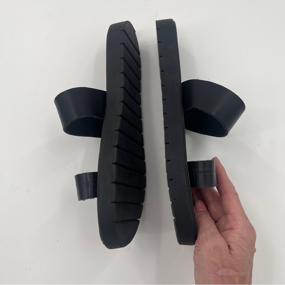 Joie A La Plague Black Croc Embossed Leather Slip on Sandal - Size 41 or US 11 - Picture 7 of 11